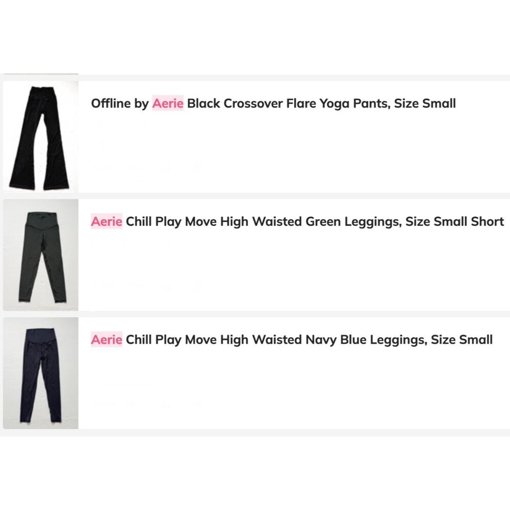 Aerie & Offline By Aerie Reseller Bundle — 15 Preowned Leggings & Other Items - Picture 4 of 5